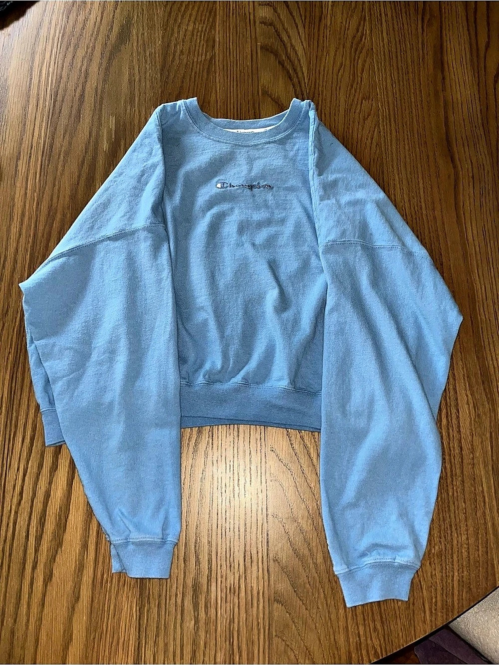 Champion Blue Crewneck Crop Sweatshirt Size Small